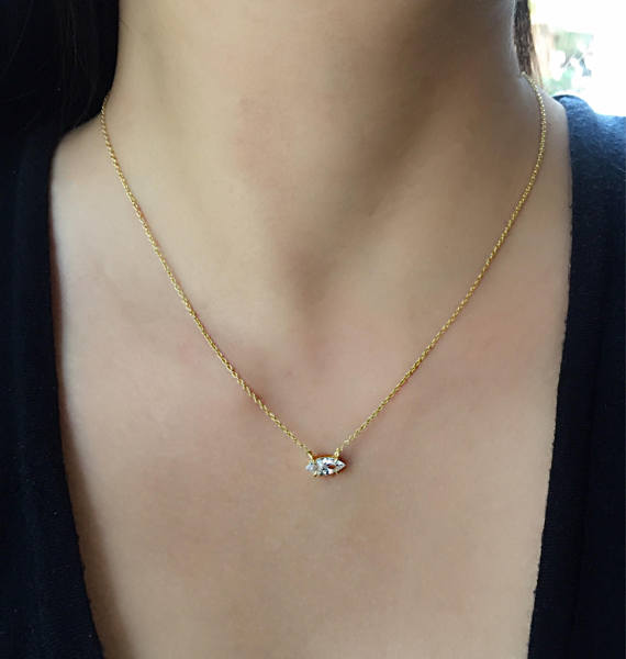 MARQUEE CHAIN NECKLACE - GOLD - Fala Jewelry