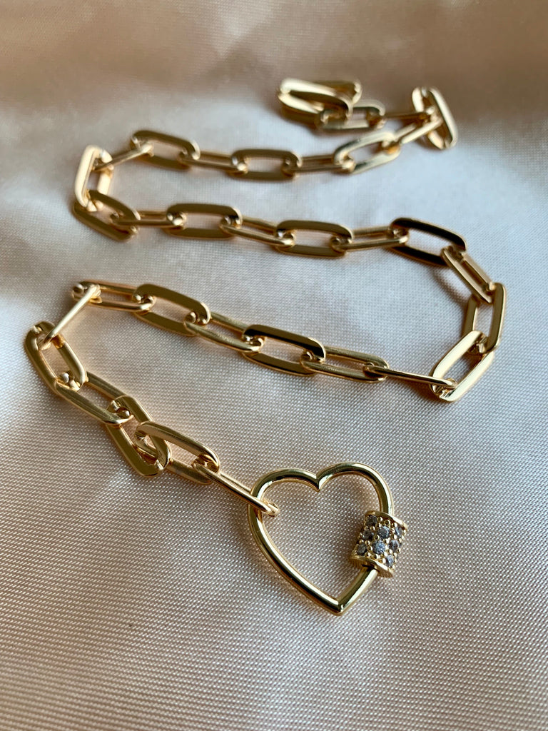 Heart Chain Link Necklace