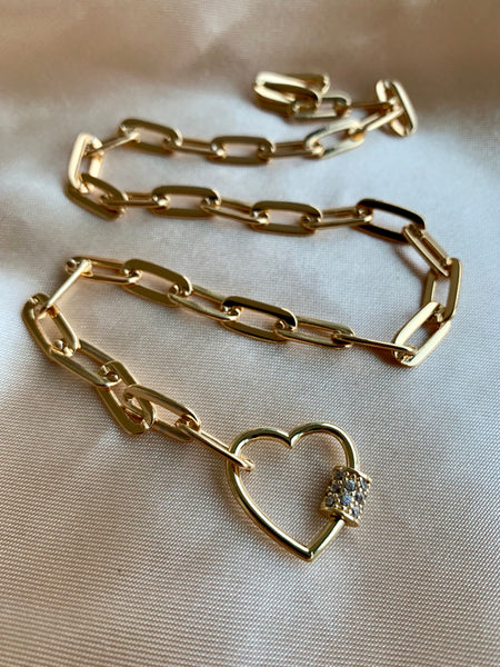 【Numbering】 Heart Chain Link Necklace #5802 ☆大人気☆ Numbering Heart Chain Link Necklace #5802 BMH549 (Numbering