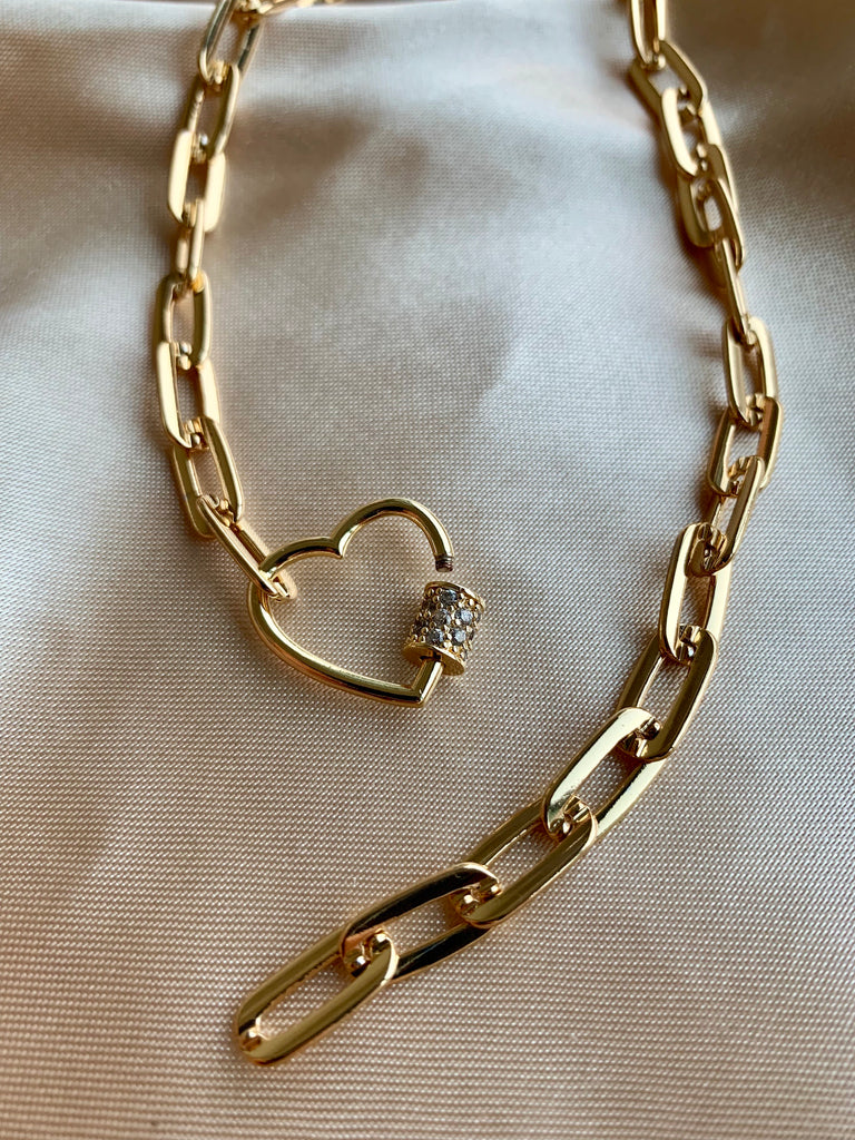 Heart Chain Link Necklace