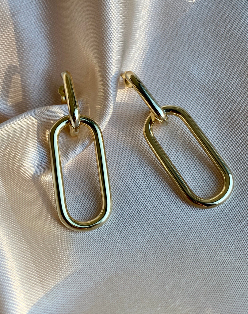 CHUNKY SQUARE HOOP EARRINGS