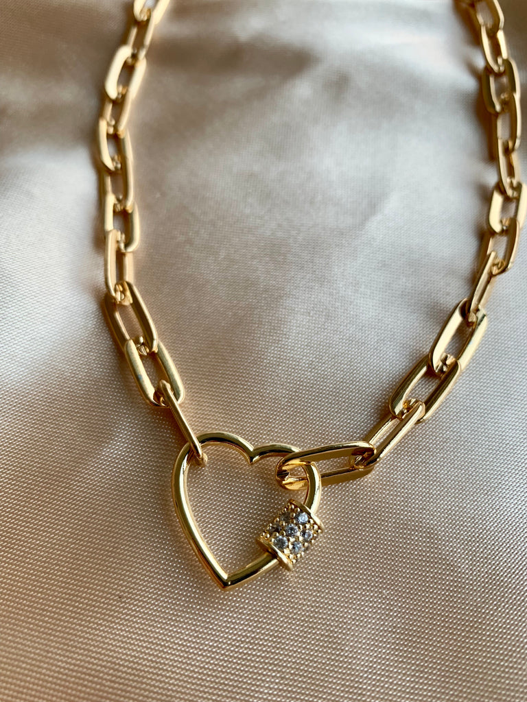 Heart Chain Link Necklace