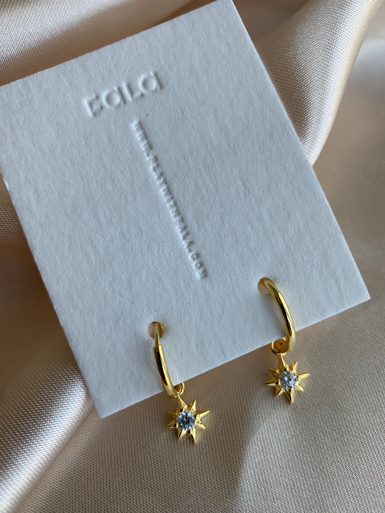 Star Hoop Earrings - GOLD