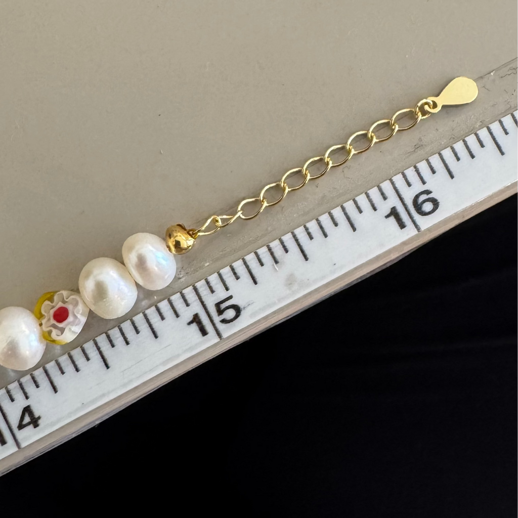 Freshwater Pearl and Glass Bead Necklace