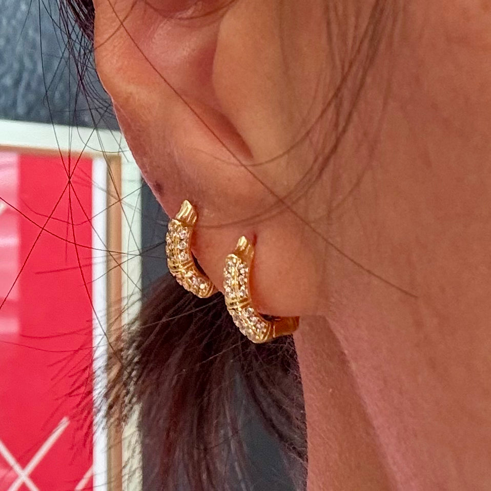BAMBOO HOOP EARRINGS