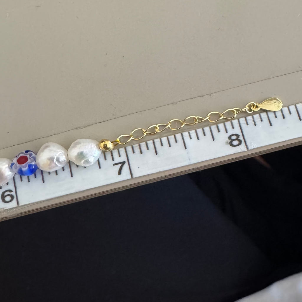 Freshwater Pearl and Glass Bead Bracelet