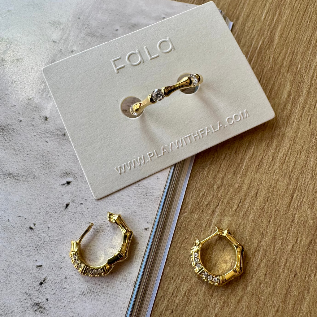 BAMBOO HOOP EARRINGS