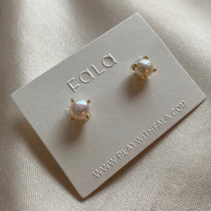 Classic Pearl Stud Earrings