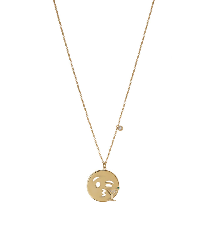Emoji Necklace - Martini - GOLD - Fala Jewelry