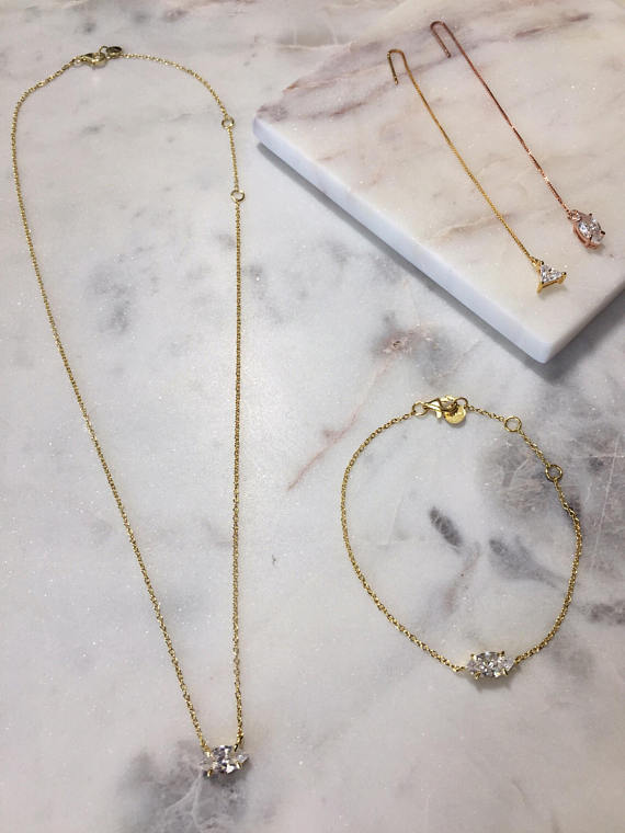 MARQUEE CHAIN NECKLACE - GOLD - Fala Jewelry