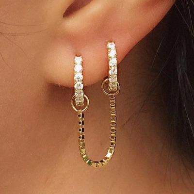Top 122+ chain drop hoop earrings best