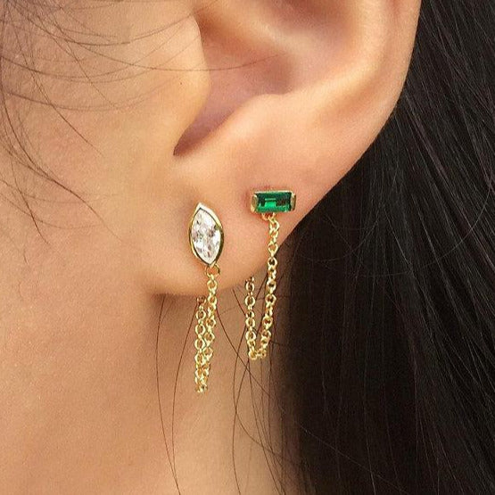 EAR CUFF CHAIN EARRINGS - GOLD – FALA Jewelry