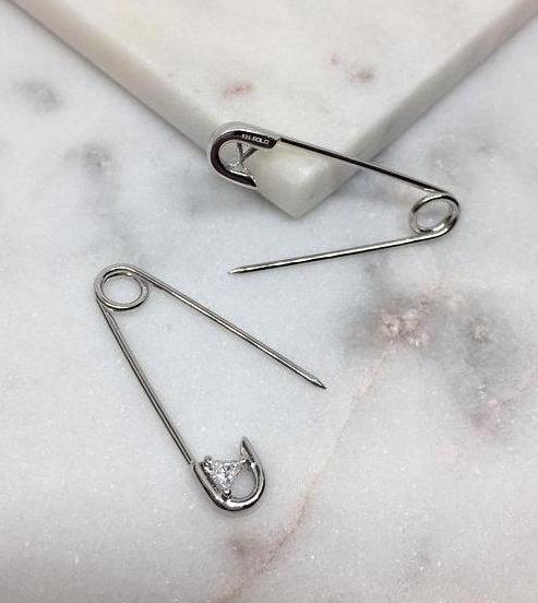 Safety Pin Earrings Modern Earrings Silver Earrings Punk Earrings Dangle Earrings Drop Earrings Statement Earrings Minimalist Earrings