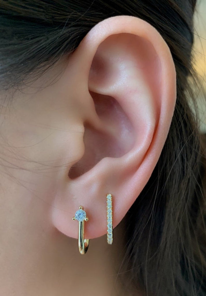 SUSPENDER EARRINGS - GOLD