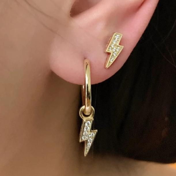 FLASH HOOP EARRINGS - GOLD