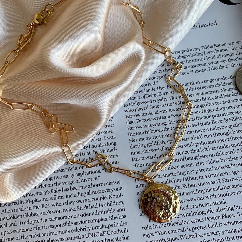 Paper Clip Charm Necklace