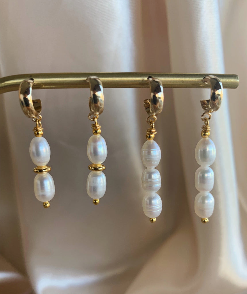 Pearl Hoop Earrings