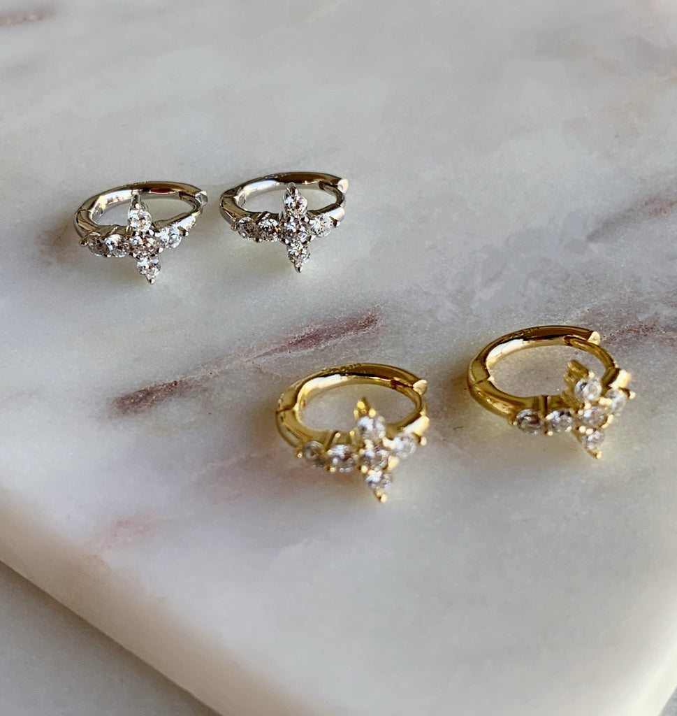 Cross Hoop Earrings - GOLD - Fala Jewelry