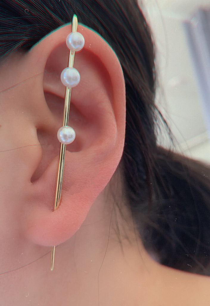 PEARL EAR PIN CUFF