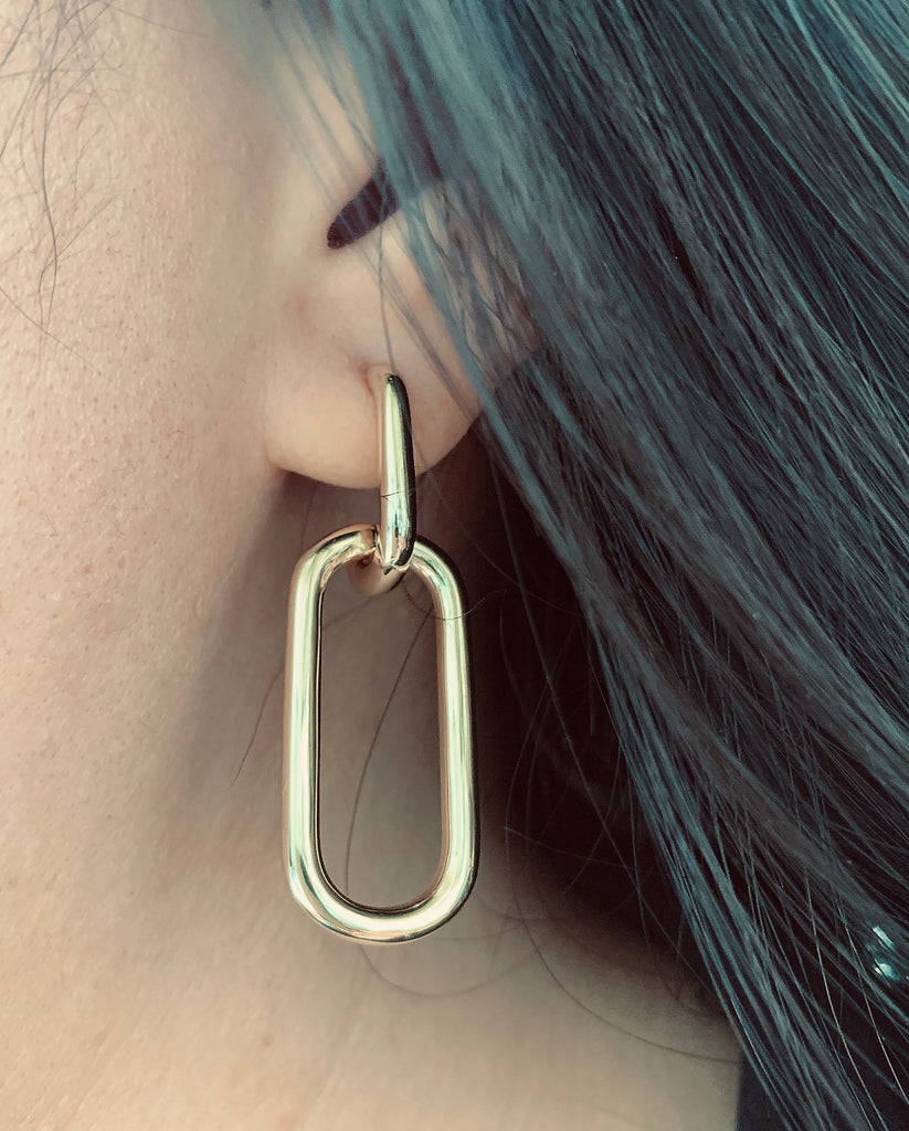 CHUNKY SQUARE HOOP EARRINGS