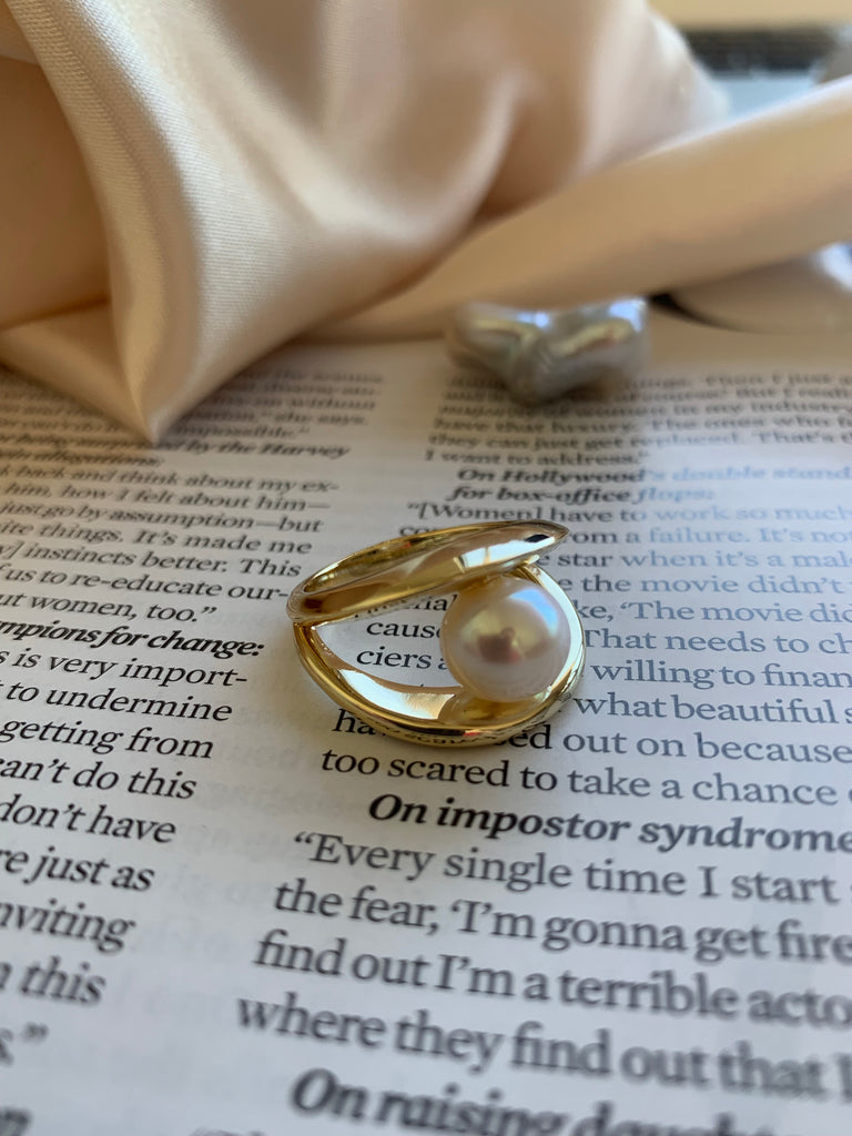 Sol- Floating Pearl Ring. – LAYANI Fine Jewelry