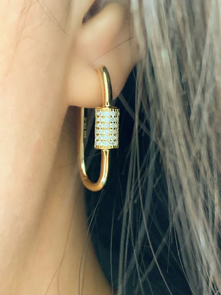 LOCK HOOP EARRINGS