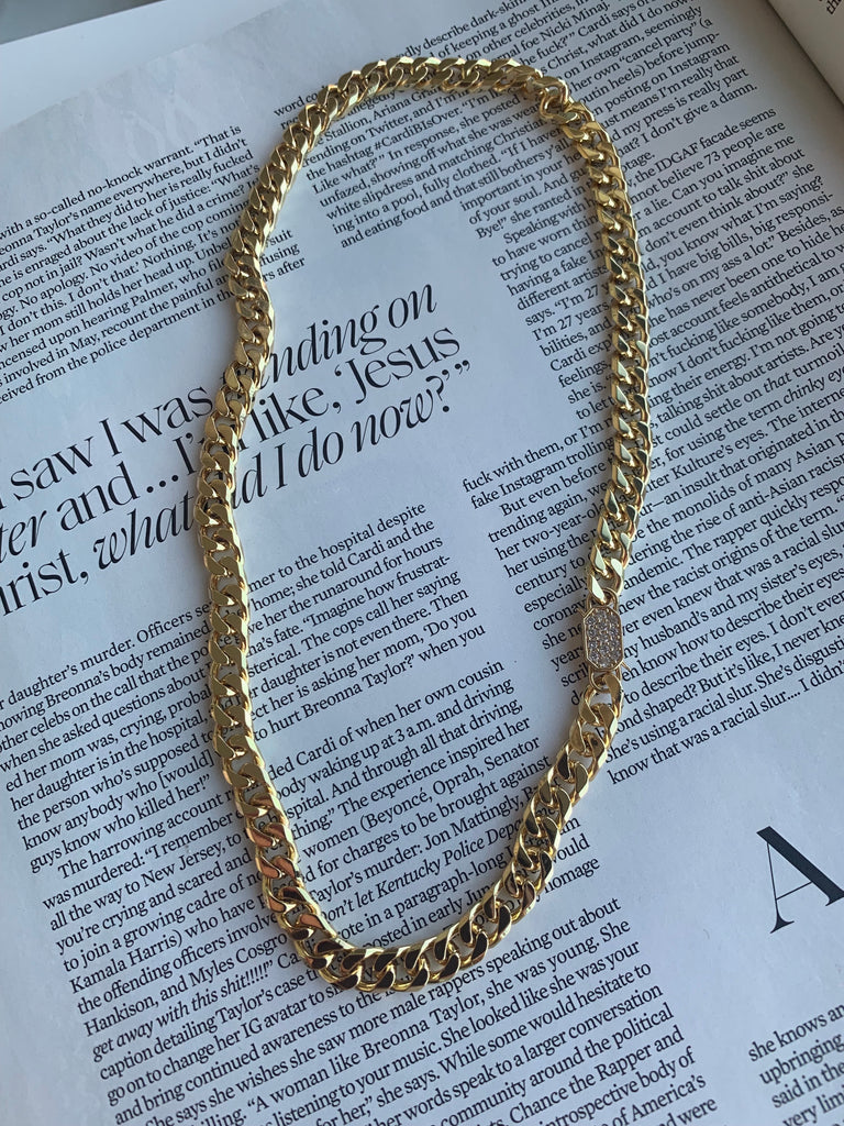Bold Thick Curb Chain Necklace