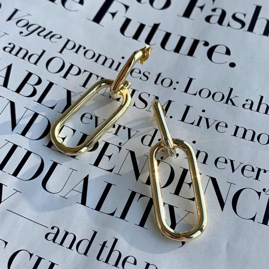 CHUNKY SQUARE HOOP EARRINGS