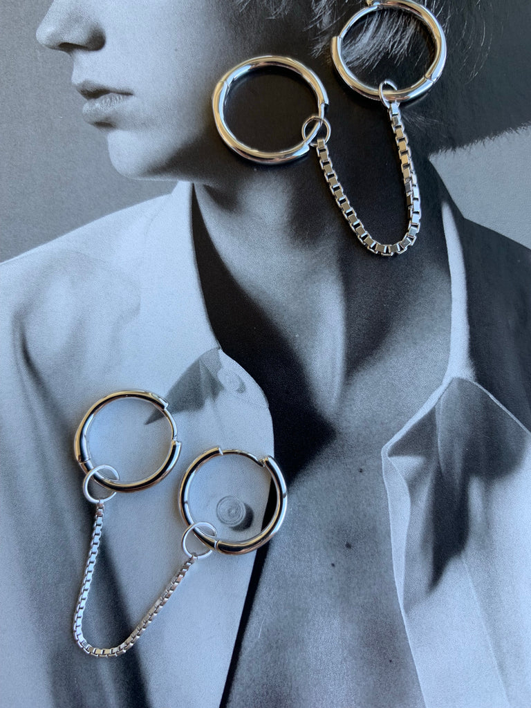 HOOP CHAIN EARRINGS