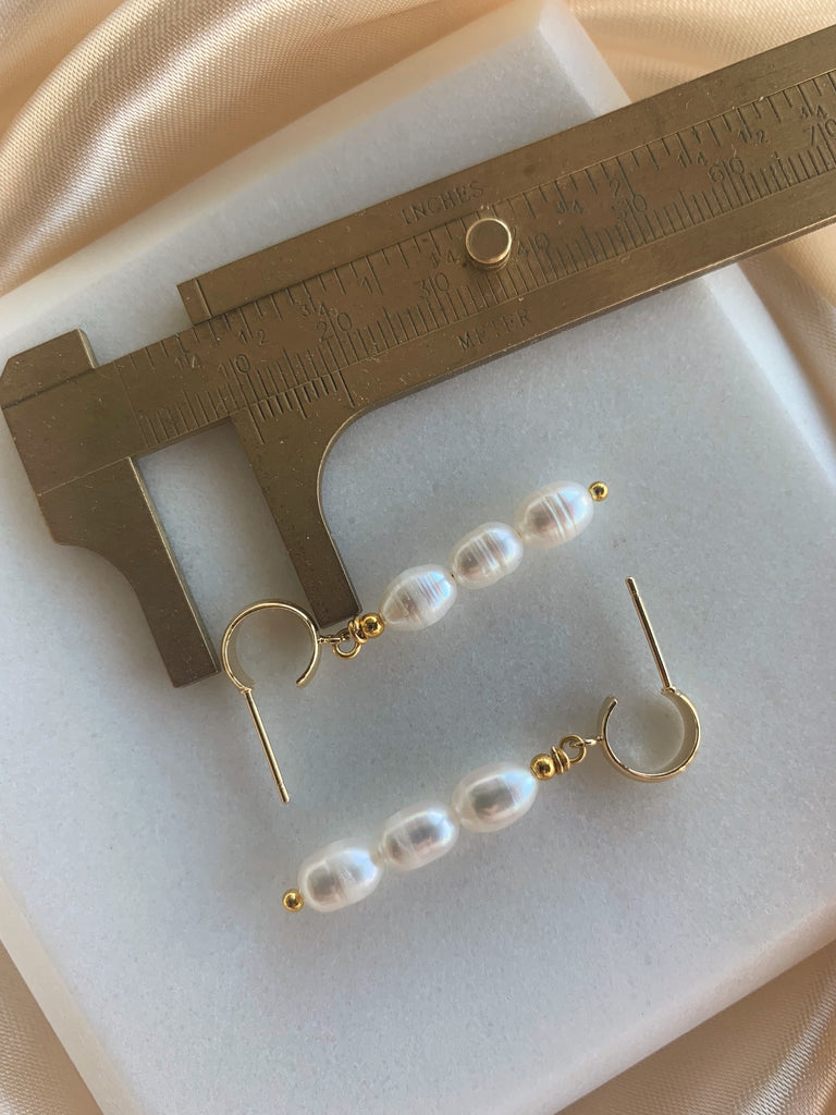 Pearl Hoop Earrings