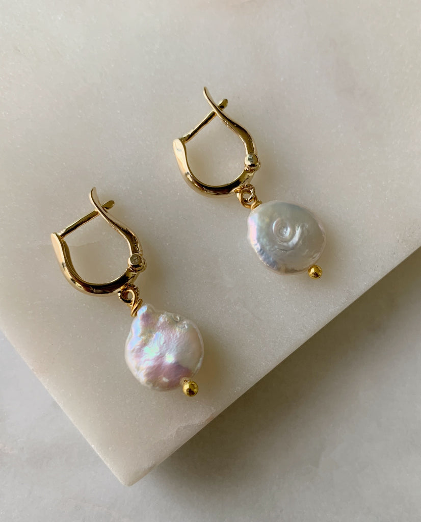 Pearl Hoop Earrings