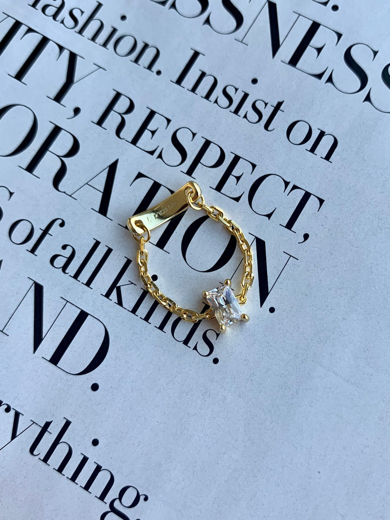 Stone Chain Ring
