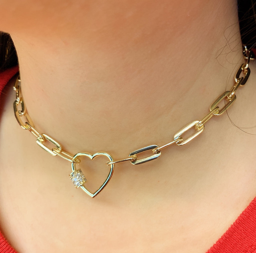 Heart Chain Link Necklace