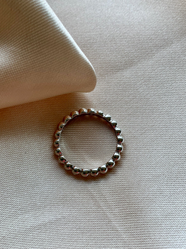 Dot Stone Ring - Silver