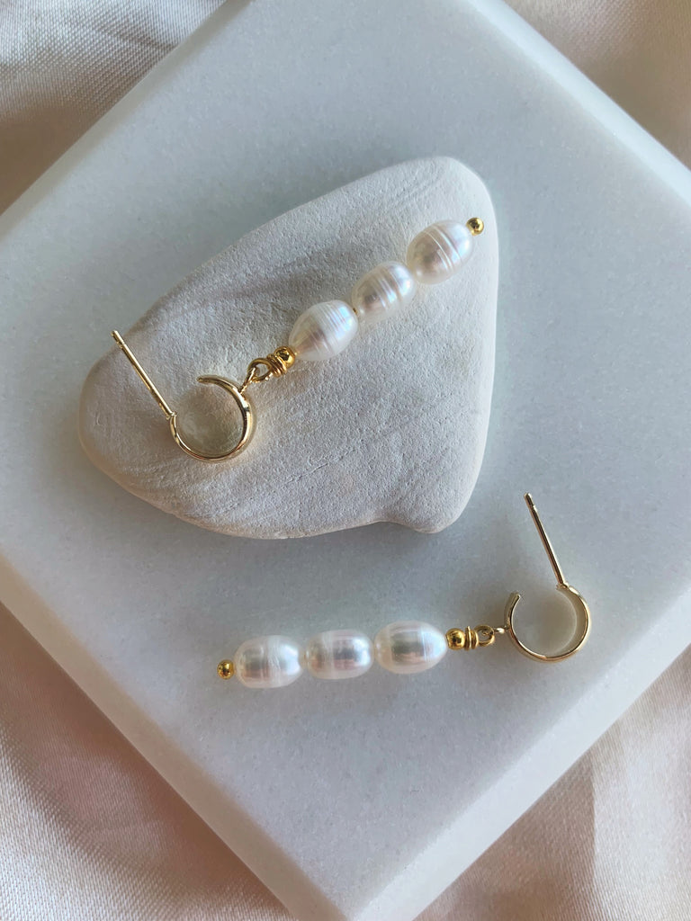 Pearl Hoop Earrings