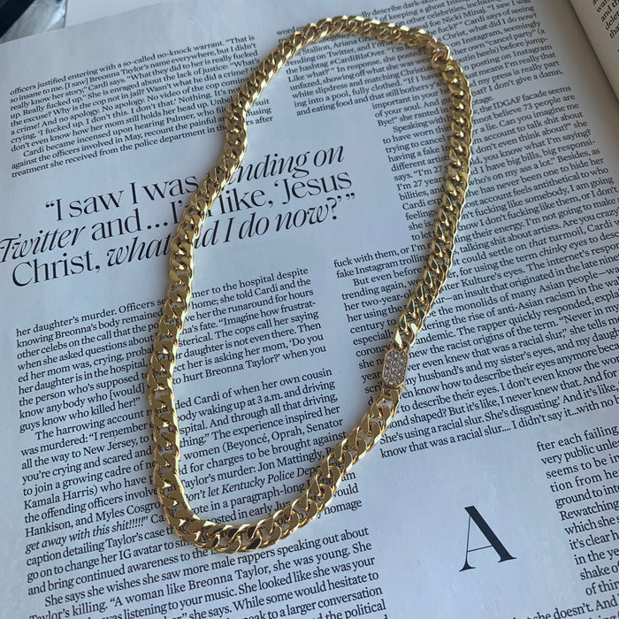 Bold Thick Curb Chain Necklace