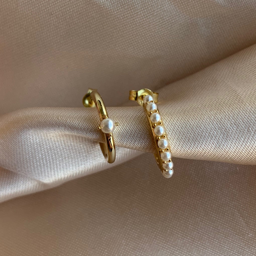 Pearl Hoop Earrings