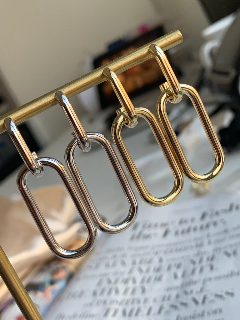 CHUNKY SQUARE HOOP EARRINGS