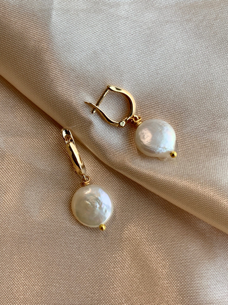 Pearl Hoop Earrings