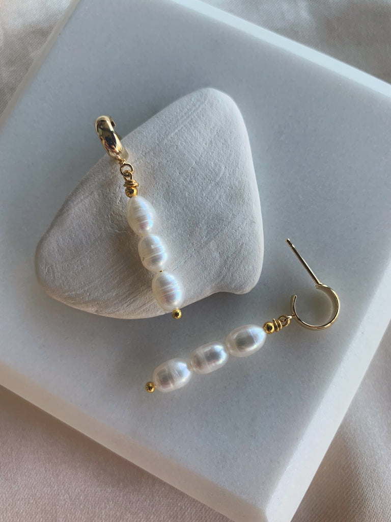 Pearl Hoop Earrings