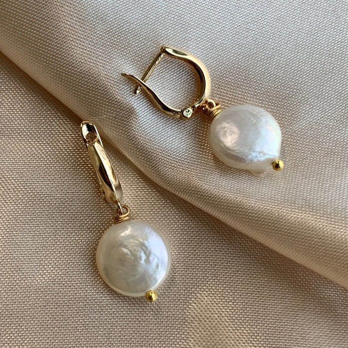 Pearl Hoop Earrings