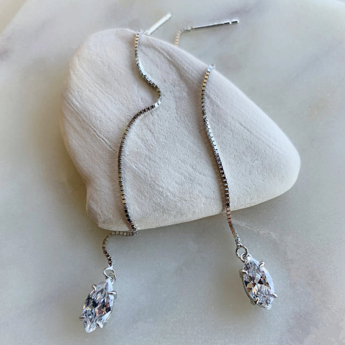 THREADER MARQUEE EARRINGS