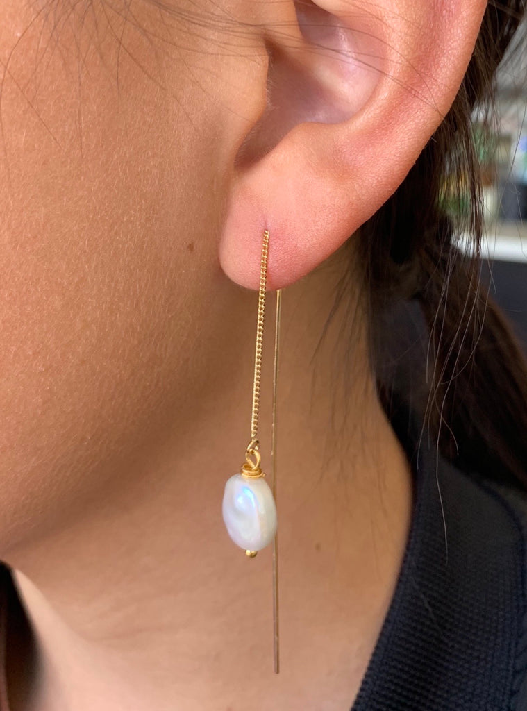 Pearl Chain Earring