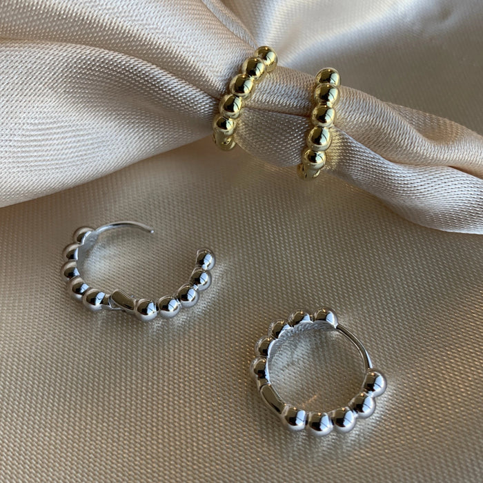 DOT HOOP EARRINGS