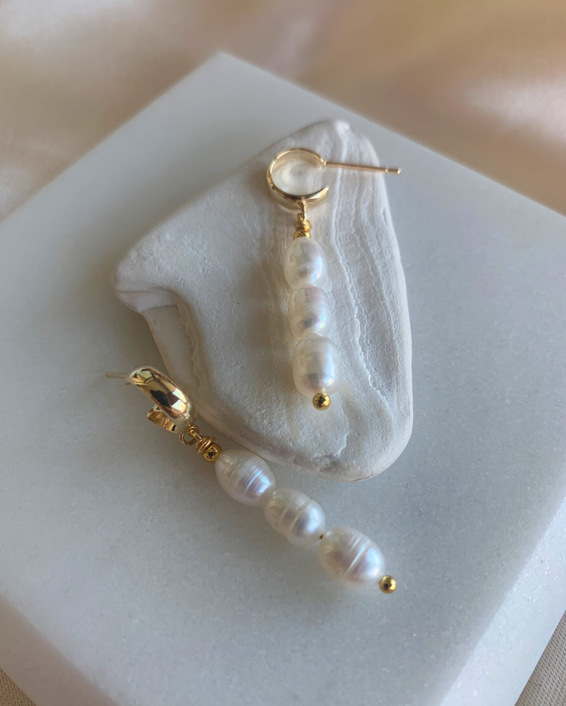 Pearl Hoop Earrings