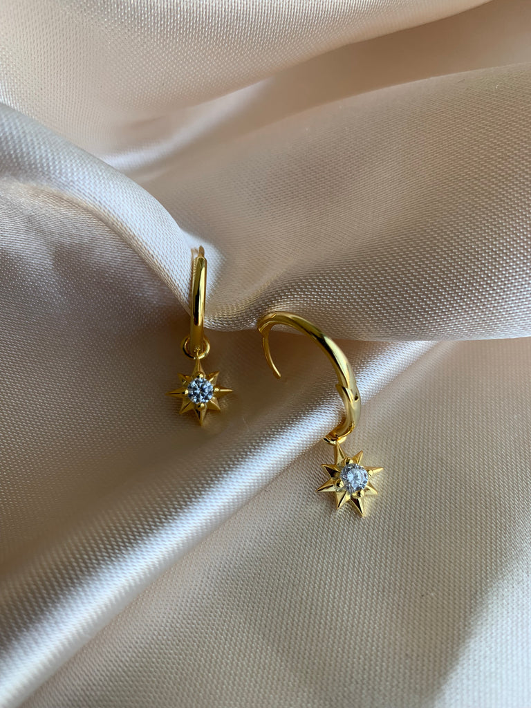Star Hoop Earrings - GOLD