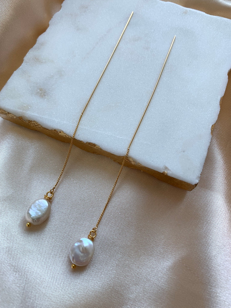 Pearl Chain Earring