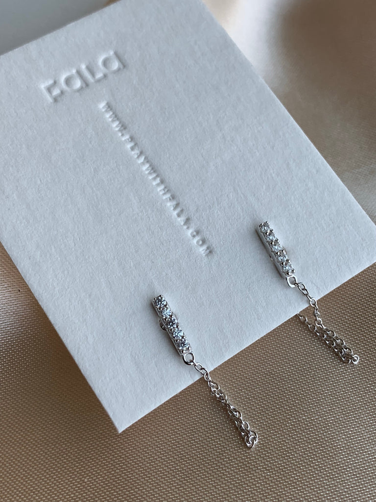 CHAIN STUD EARRINGS - GOLD