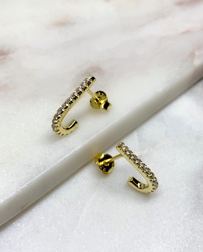 SUSPENDER EARRINGS - GOLD
