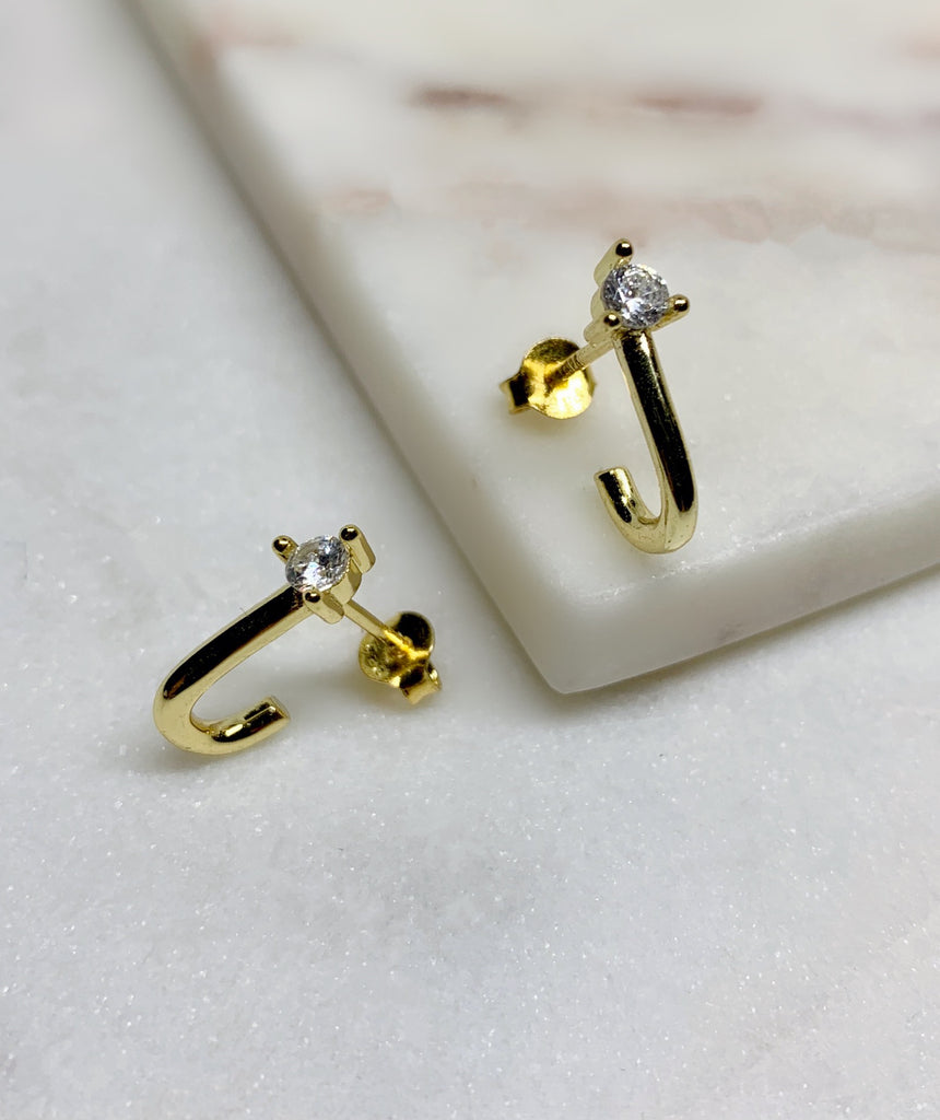 SUSPENDER EARRINGS - GOLD